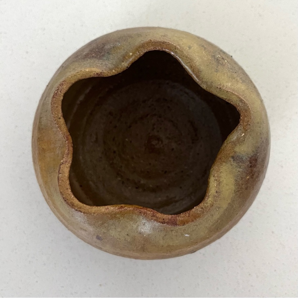 Pottery Ruffled Edge Handmade Vessel - Picture 8 of 16